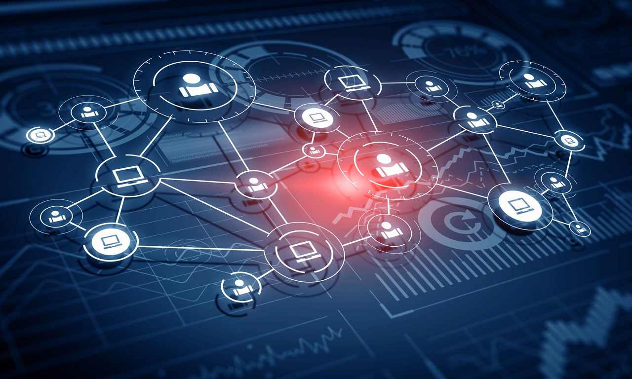 Diagram illustrating the complex web of connections in an order management system